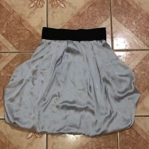 Silver pleated skirt